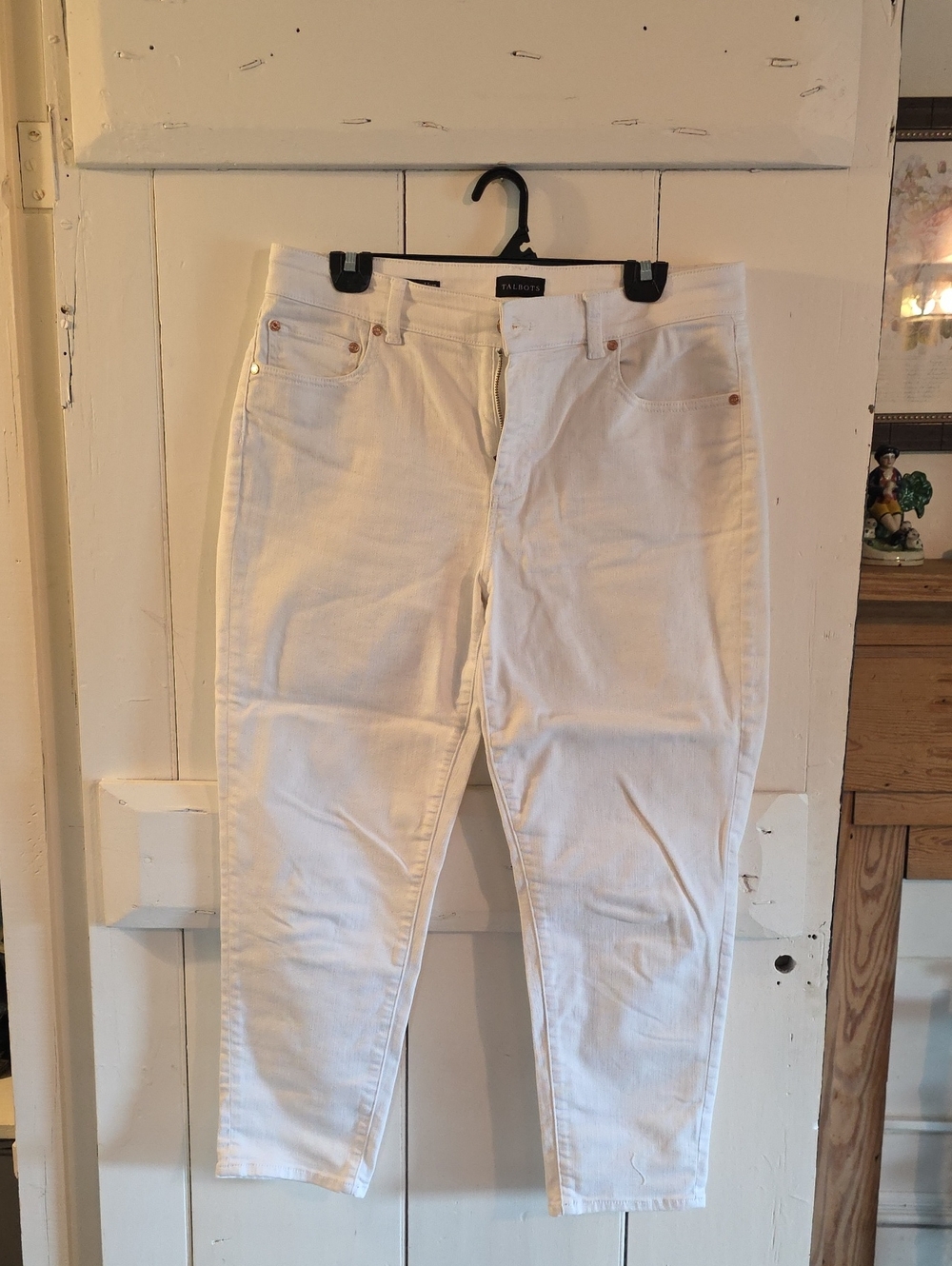Talbots White Cropped Stretch Jeans for Women